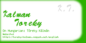 kalman toreky business card